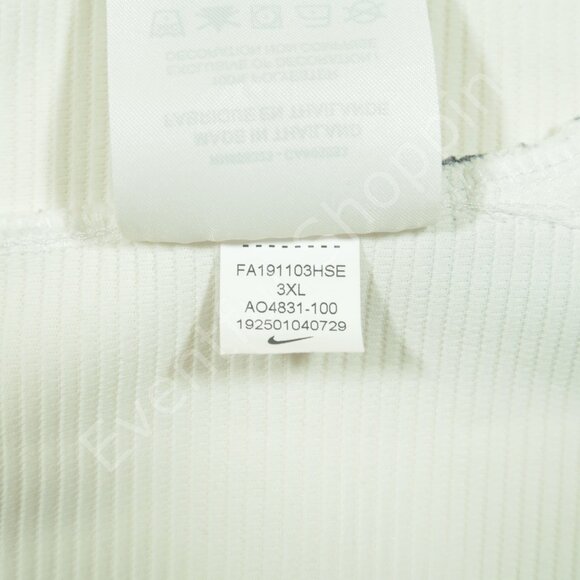 Nike Clemson Tigers Jacket Mens 3XL White Performance On Field Pullover Zip New - Picture 9 of 9